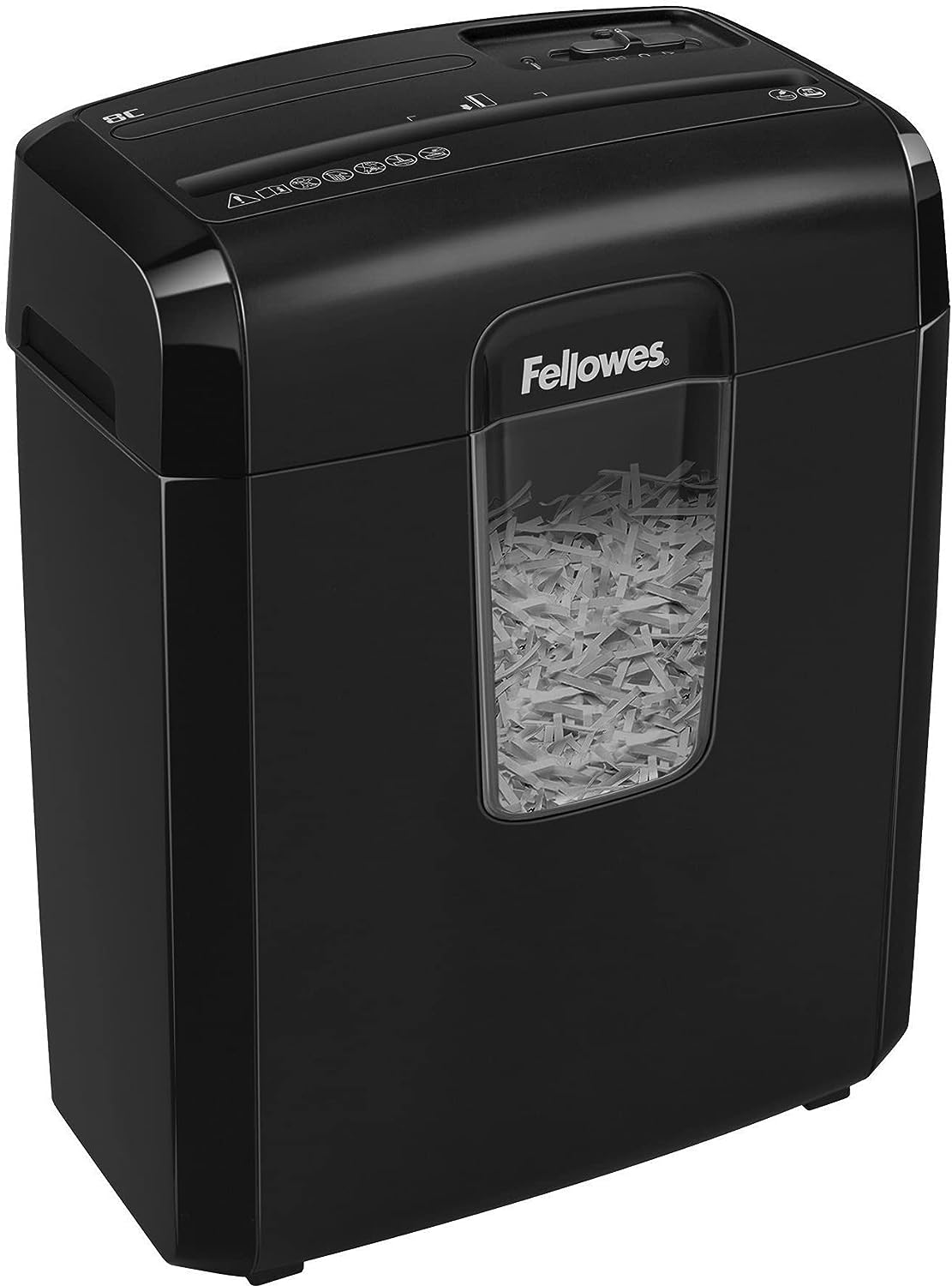 Fellowes Powershred 8C 8-Sheet Cross-Cut Shredder Black