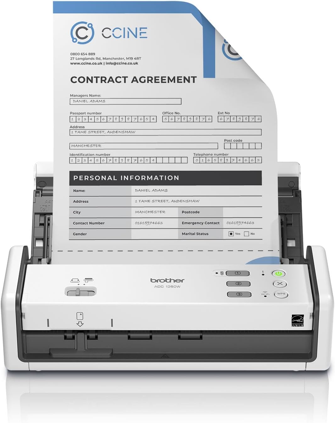 Brother ADS-1350W Compact Scanner