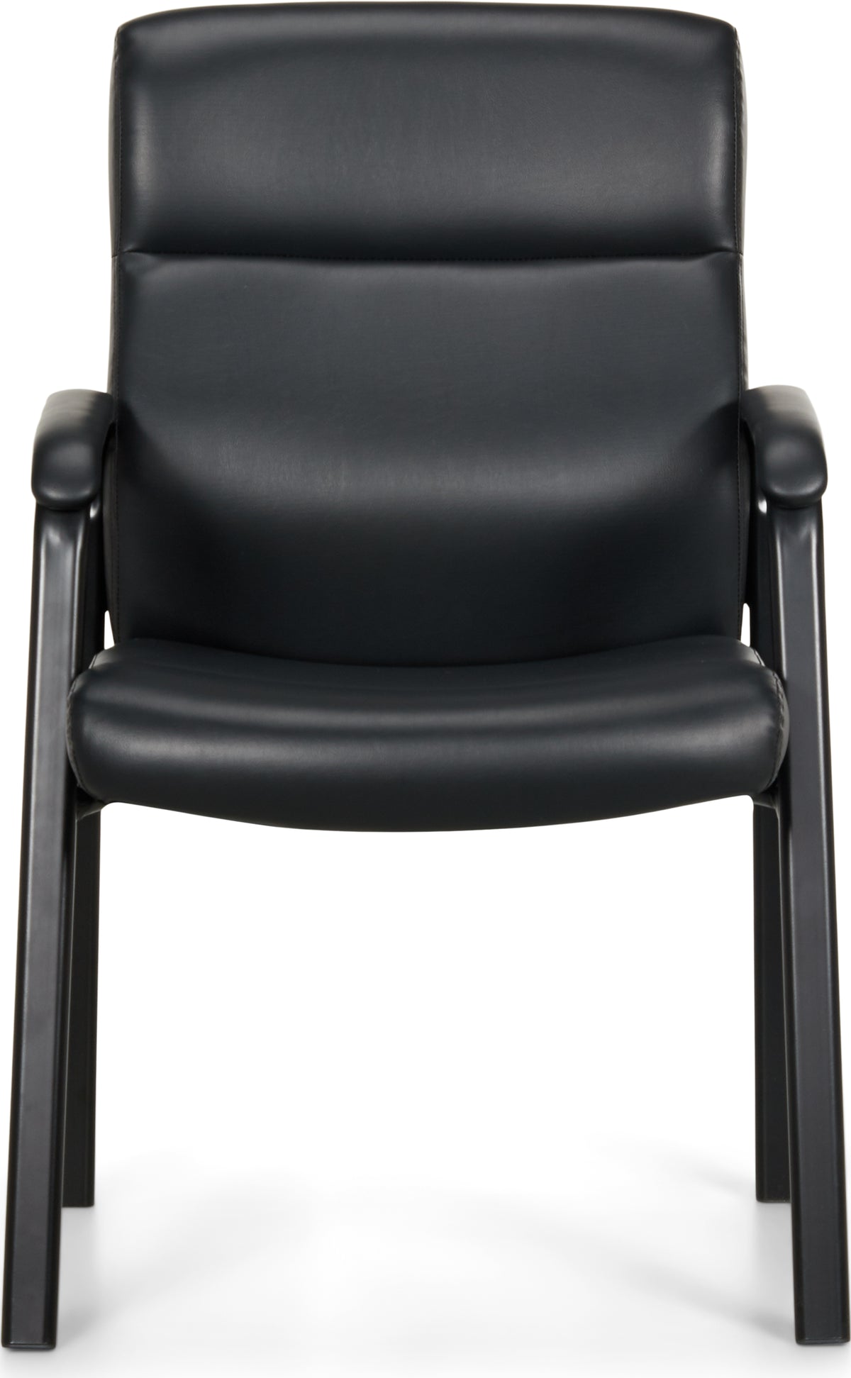 True Innovations Bonded Leather Guest Chair Black