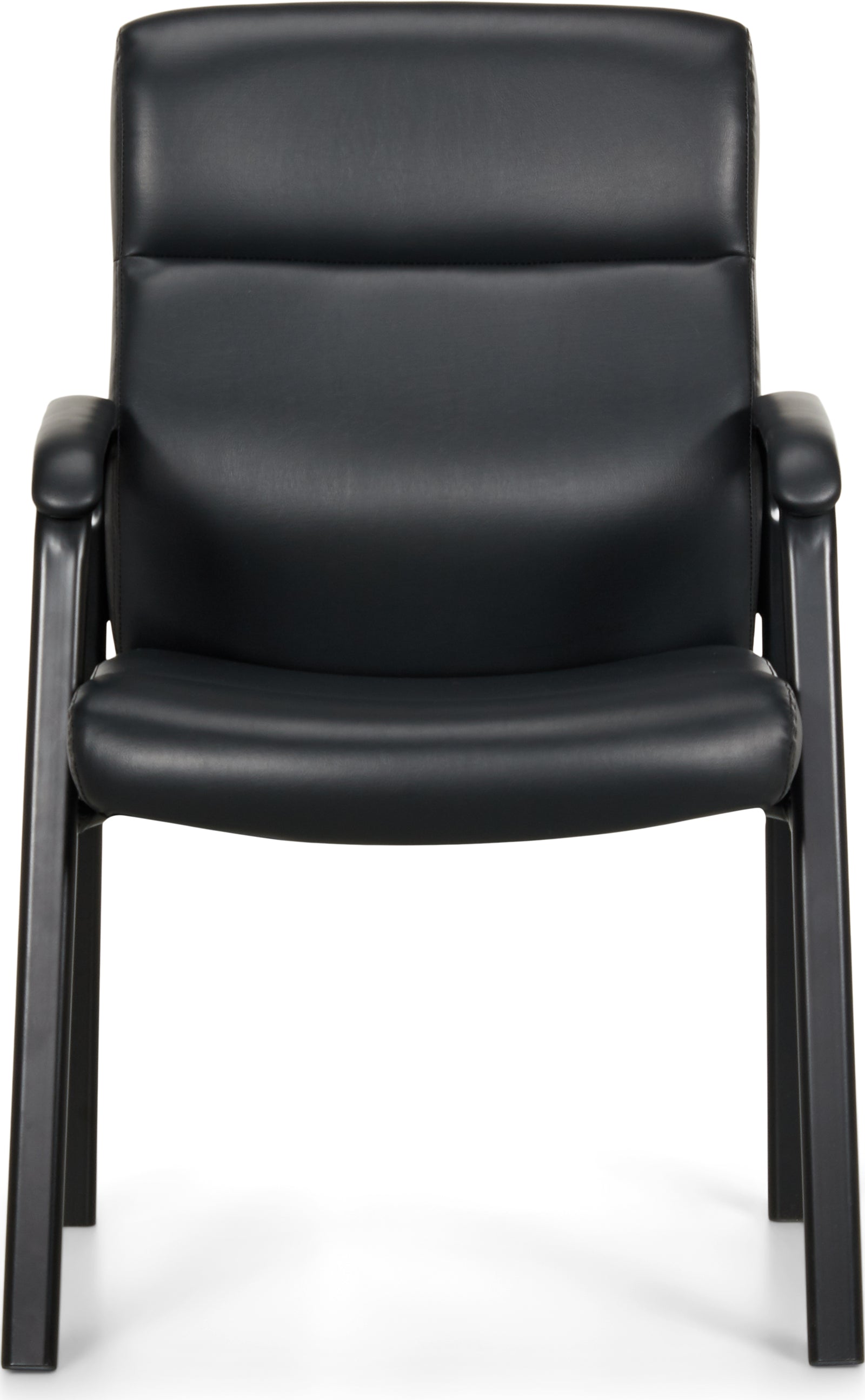 True Innovations Bonded Leather Guest Chair Black