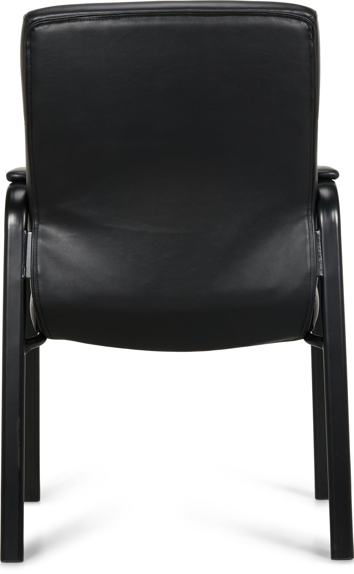 True Innovations Bonded Leather Guest Chair Black