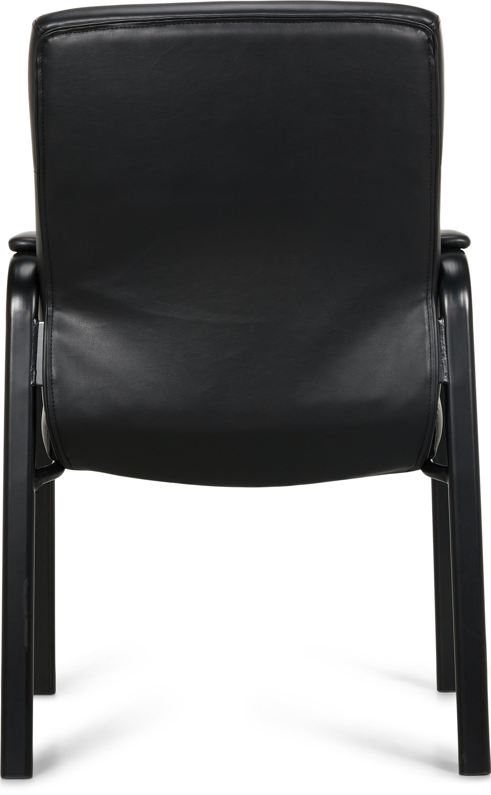 True Innovations Bonded Leather Guest Chair Black