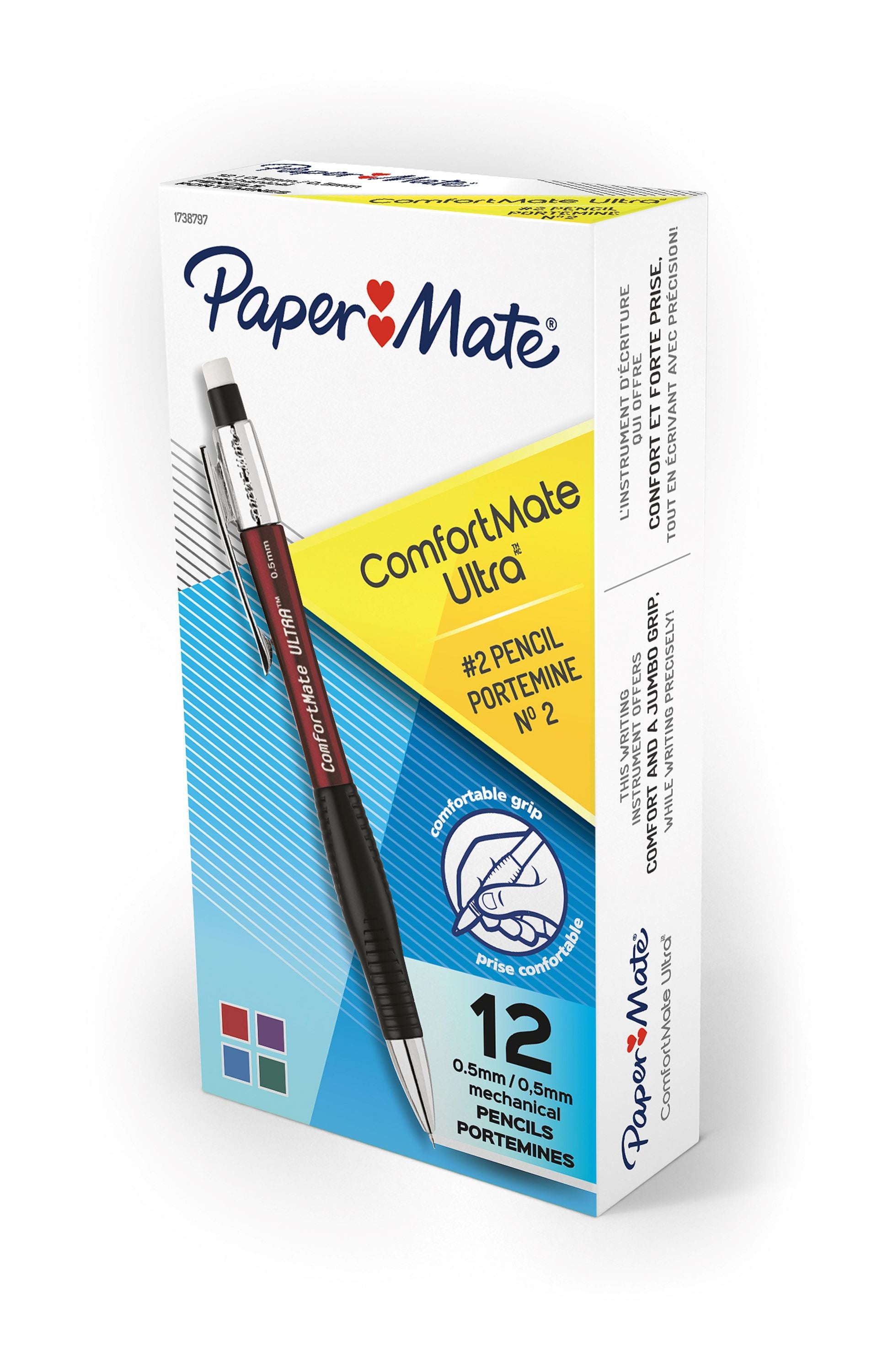 Paper Mate Comfort Mate Ultra #2 Mechanical Pencils - 0.5mm - 12 Pack