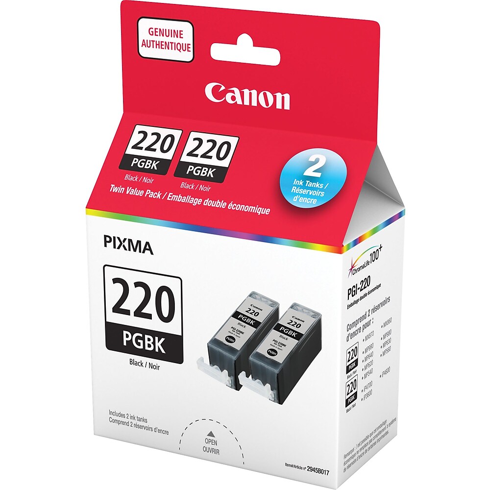 Canon PGI-220 Ink Tank Cartridges Twin Value Pack Black