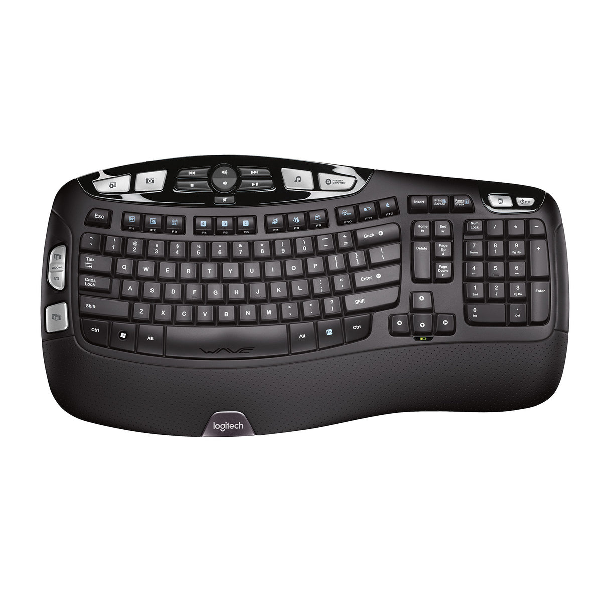 Logitech K350 Wireless Comfort Wave Ergonomic Keyboard Black