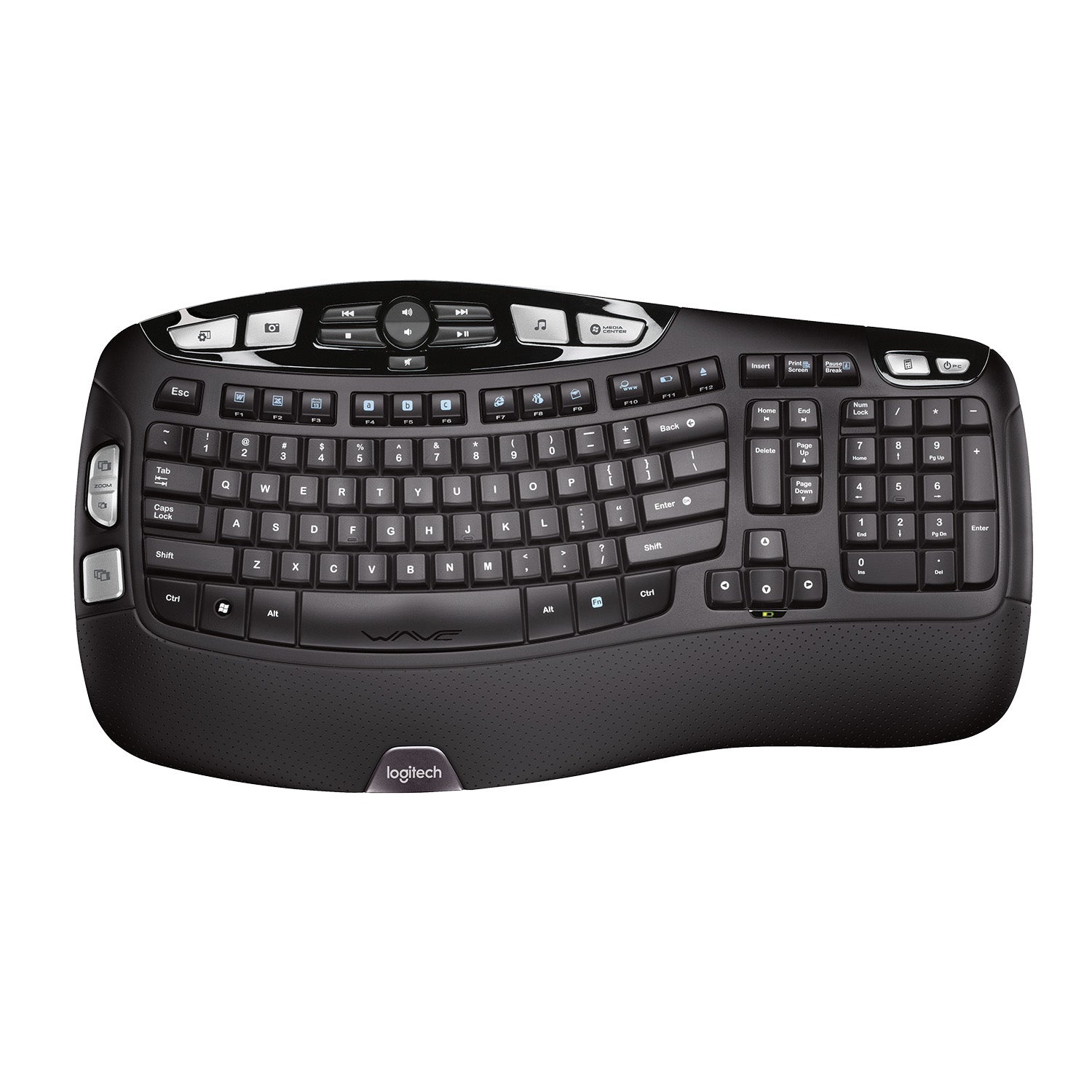 Logitech K350 Wireless Comfort Wave Ergonomic Keyboard Black