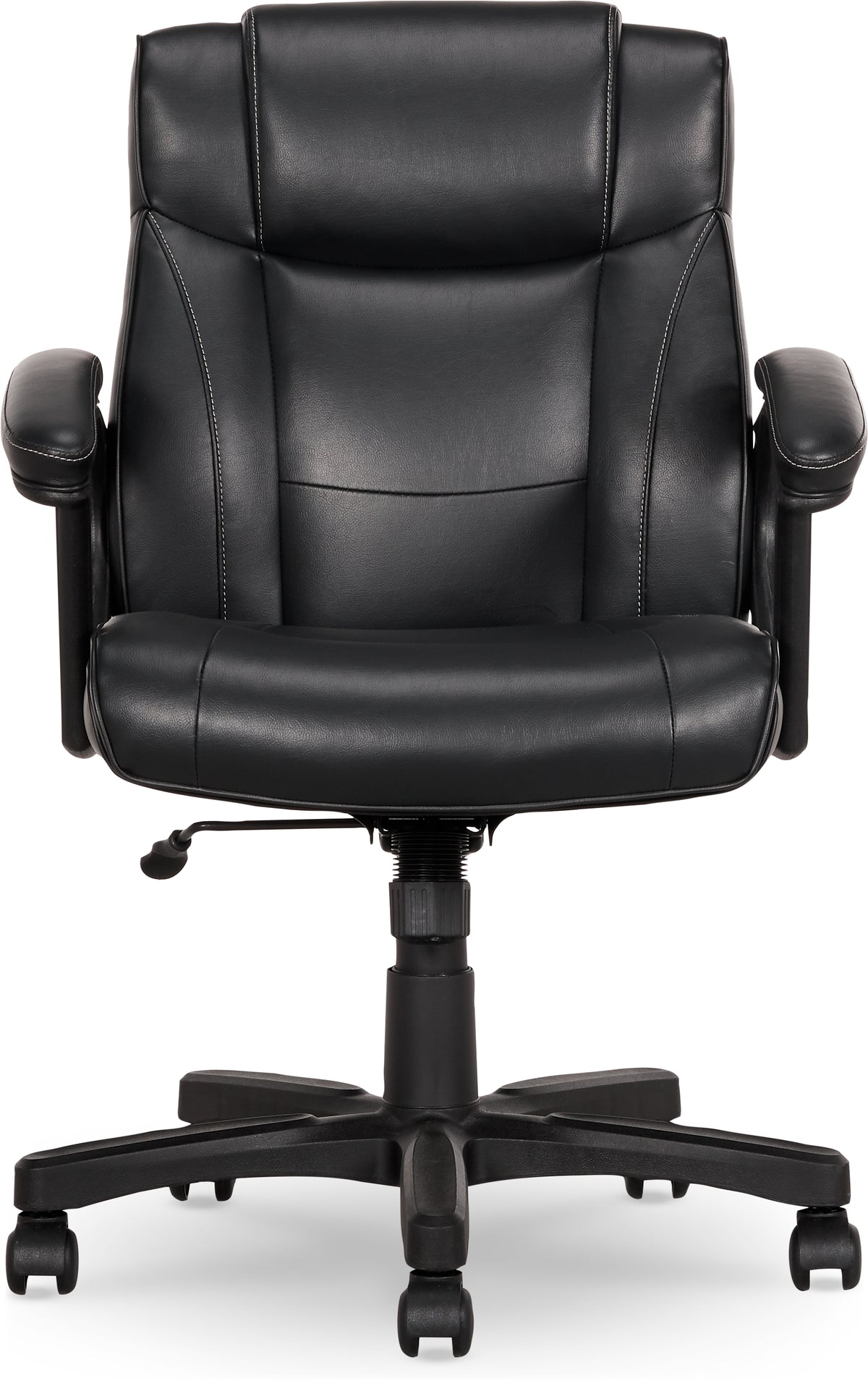 True Innovations Bonded Leather Task Chair Black