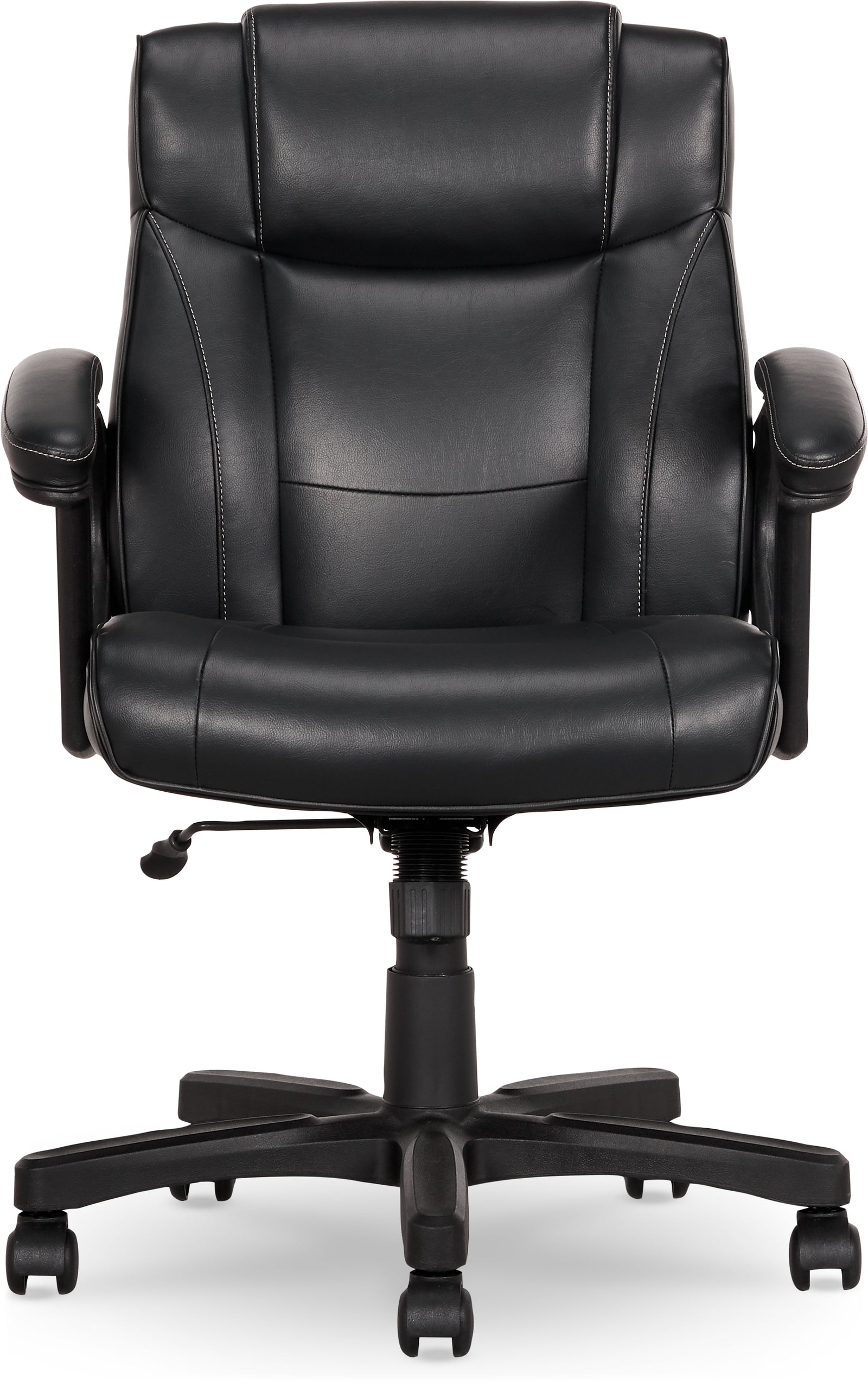True Innovations Bonded Leather Task Chair Black