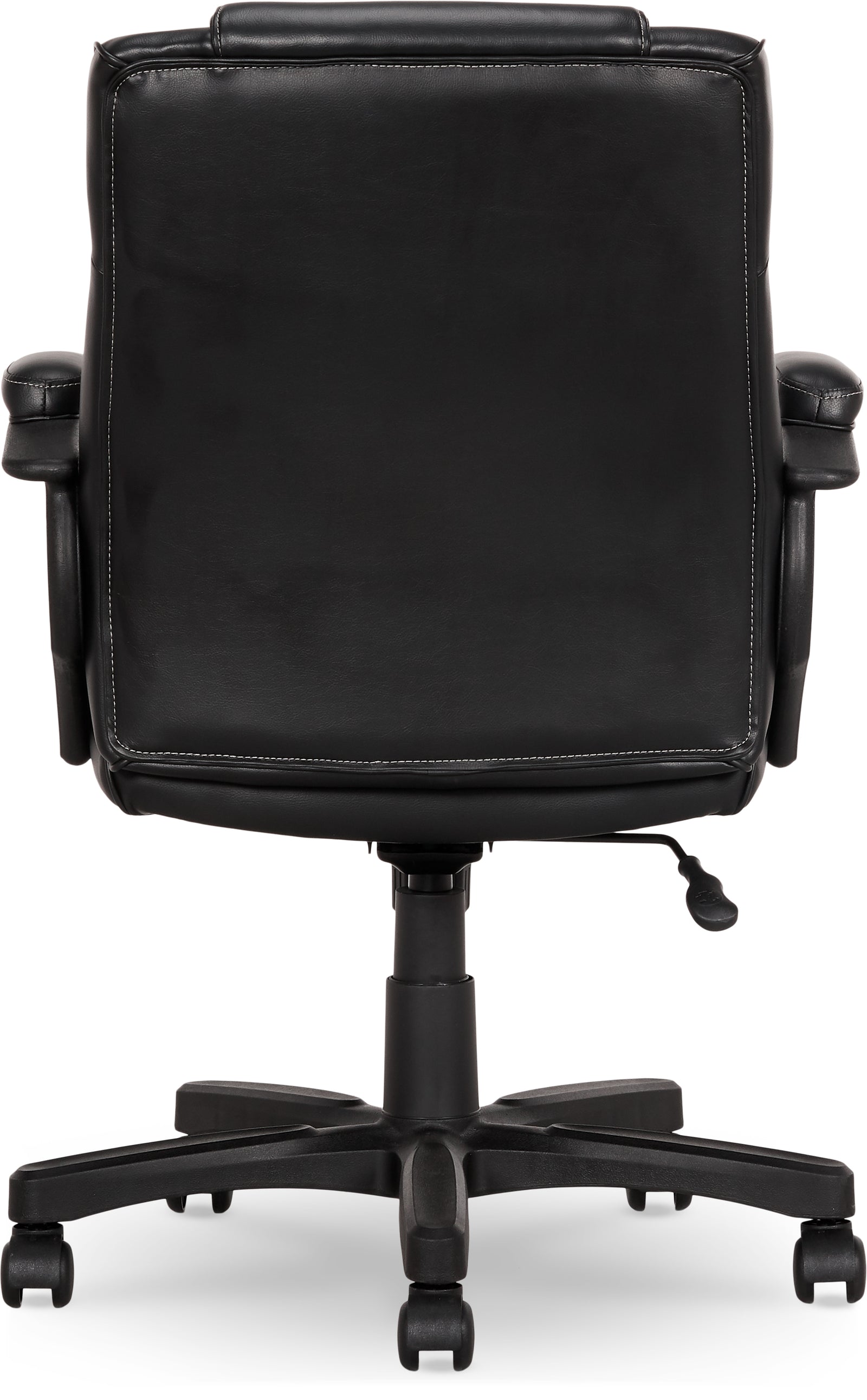 True Innovations Bonded Leather Task Chair Black