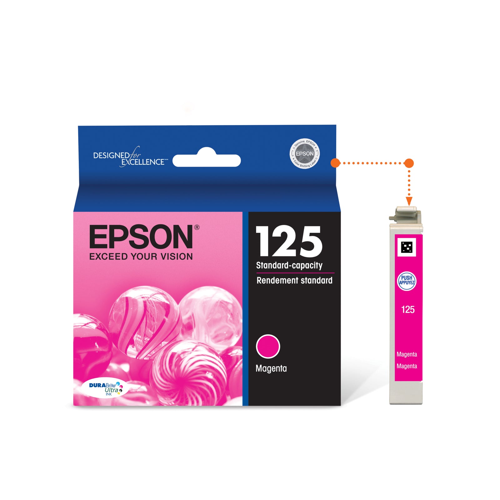 Epson T125 Standard Capacity Ink Cartridge Magenta