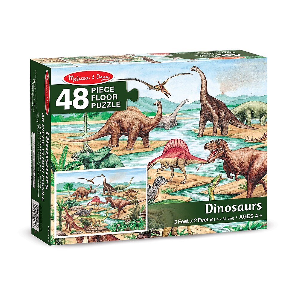 Melissa &amp; Doug Dinosaurs 48 Pieces Jumbo Floor Puzzle