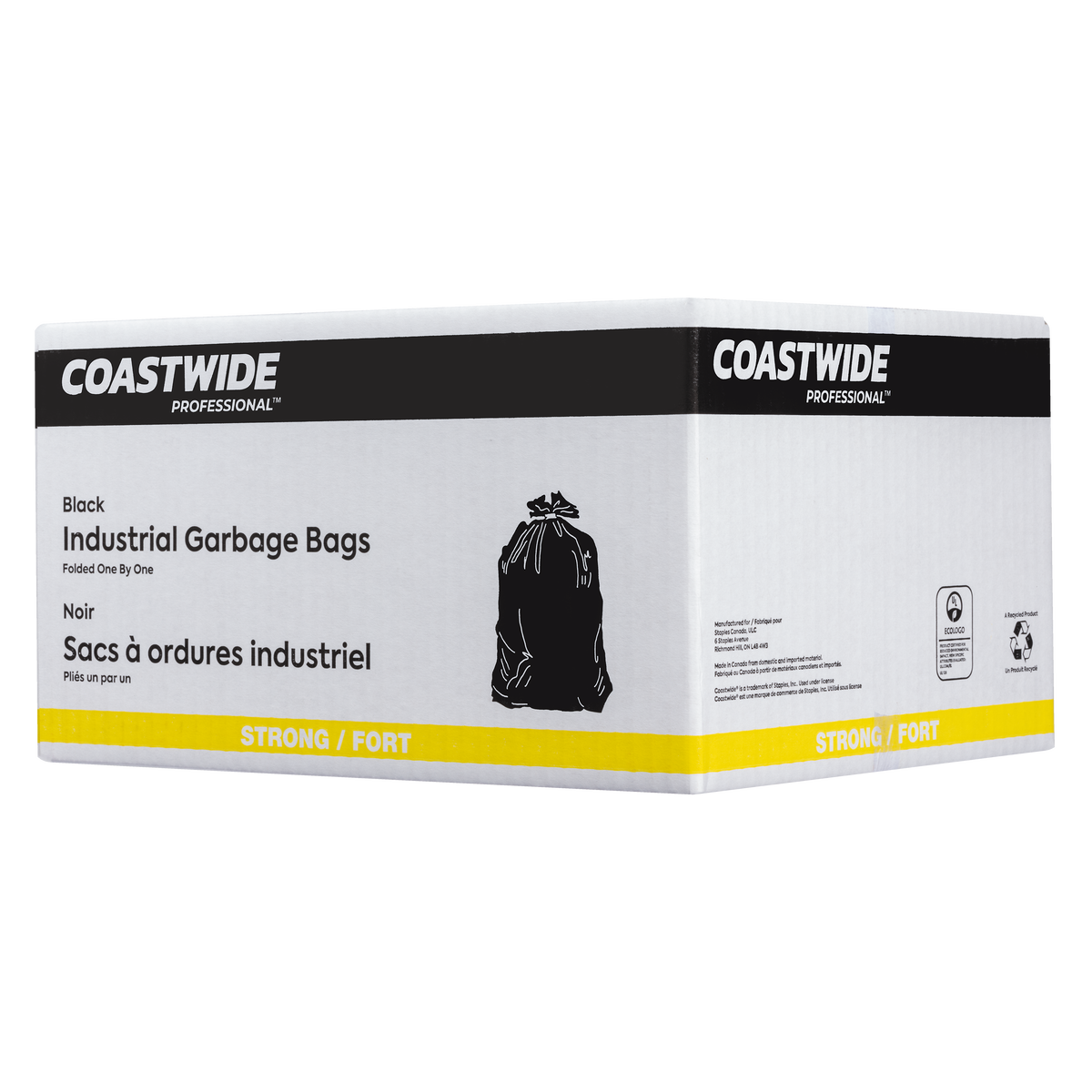 Coastwide Professional Strong Garbage Bags - 42" x 48"- Black - 100 Pack