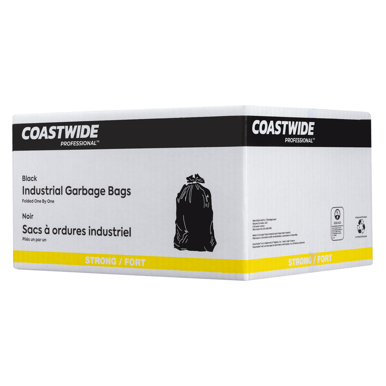 Coastwide Professional Strong Garbage Bags - 42" x 48"- Black - 100 Pack