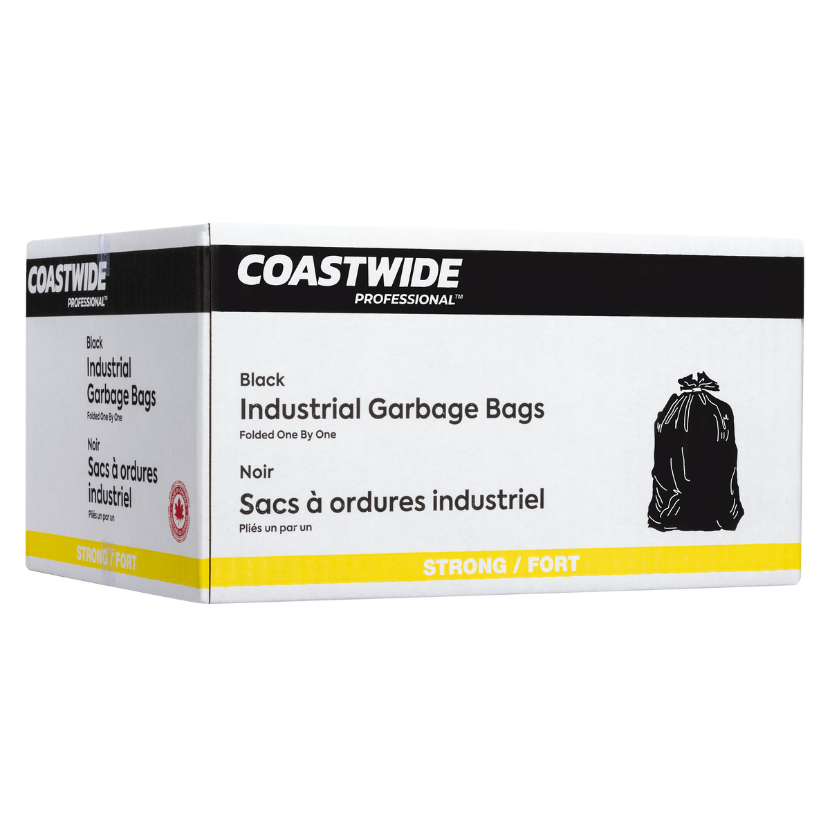 Coastwide Professional Strong Garbage Bags - 42" x 48"- Black - 100 Pack