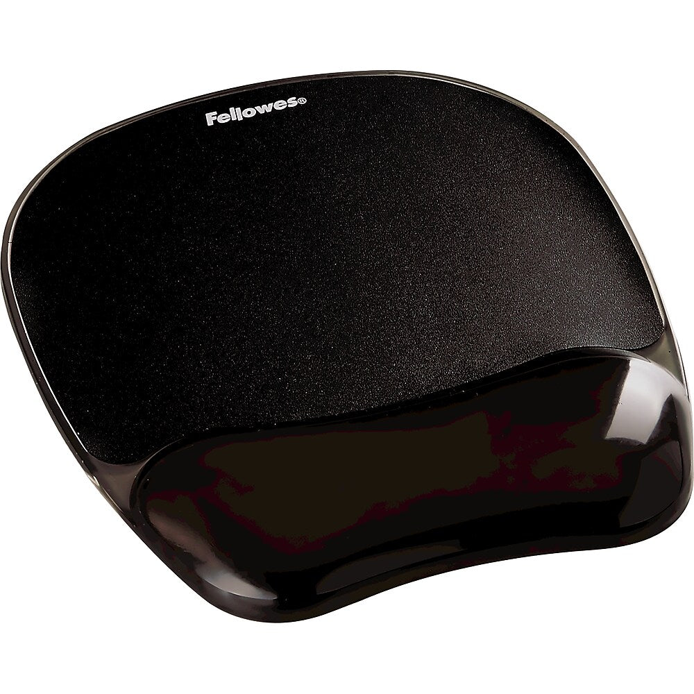 Fellowes Crystals Gel Mouse Pad Wrist Rest Black