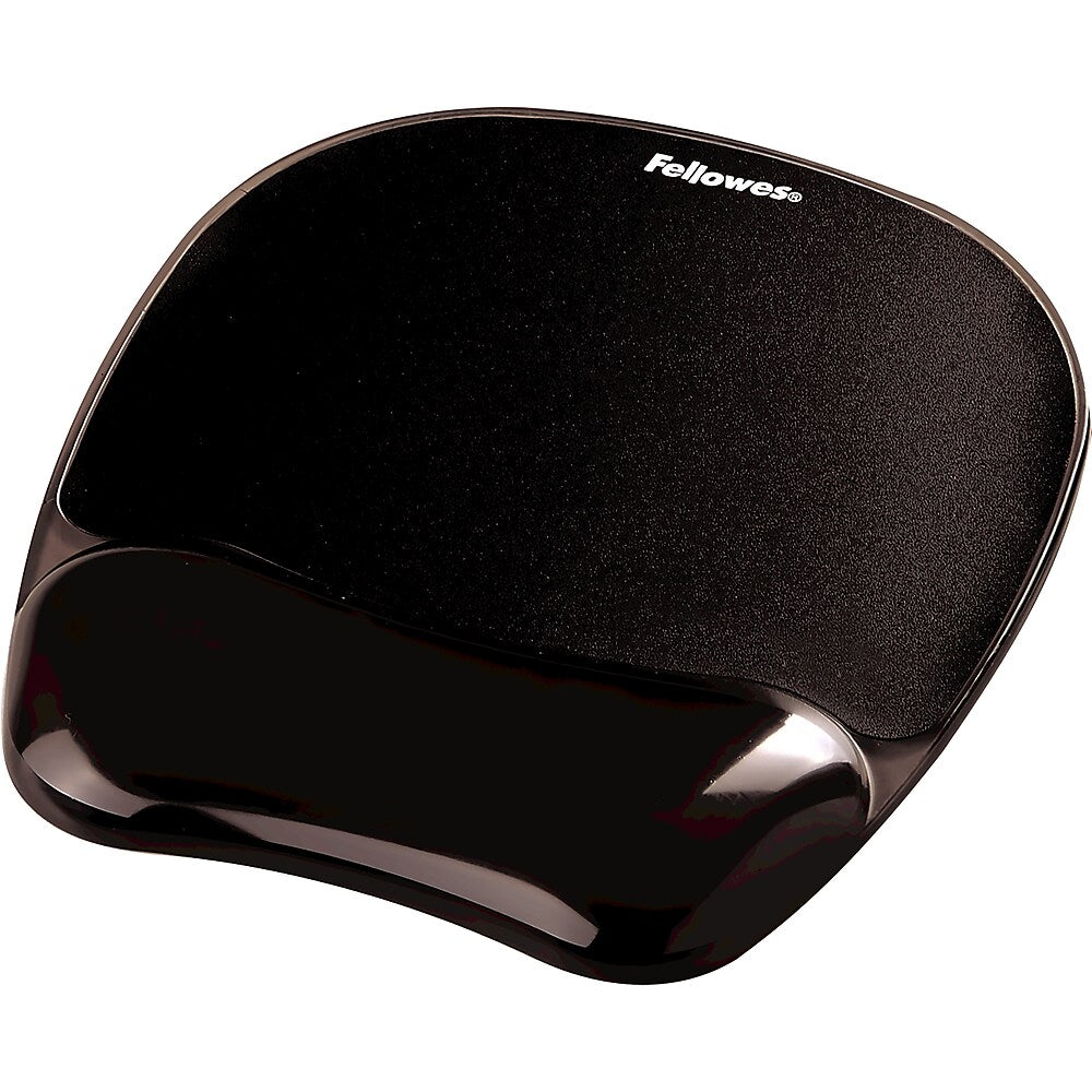 Fellowes Crystals Gel Mouse Pad Wrist Rest Black