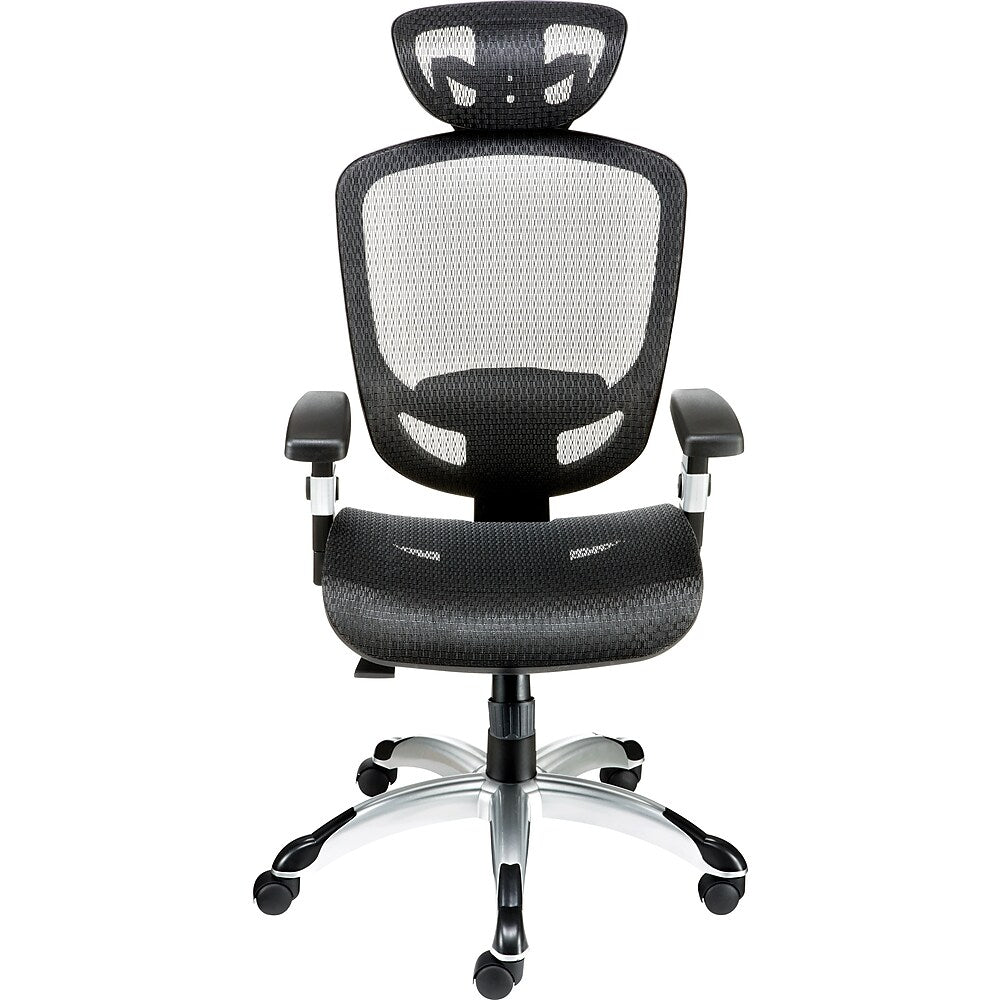Union and Scale FlexFit Hyken Mesh Task Chair with Adjustable Arms Black