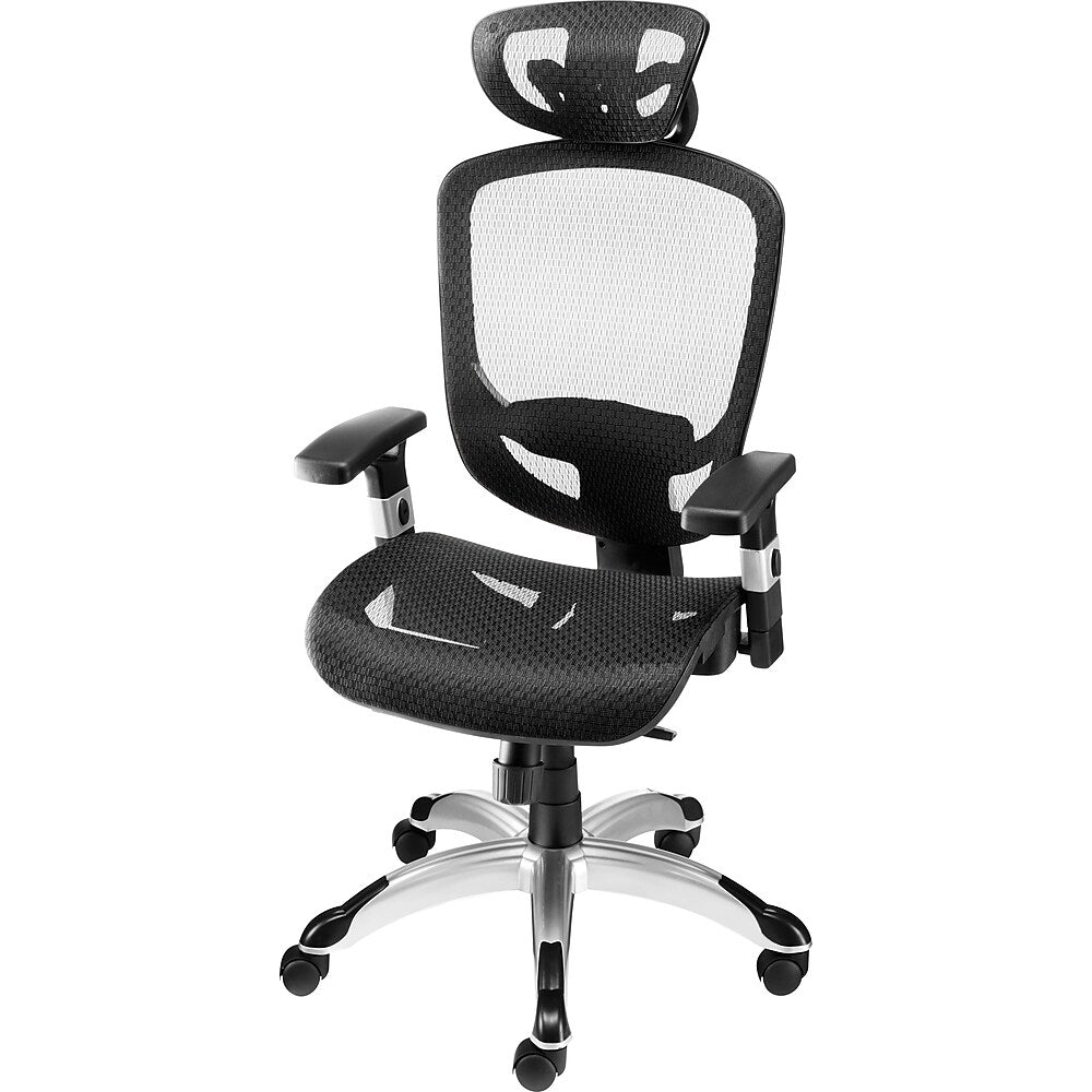 Union and Scale FlexFit Hyken Mesh Task Chair with Adjustable Arms Black
