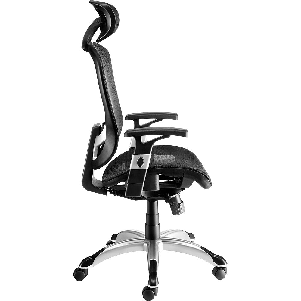 Union and Scale FlexFit Hyken Mesh Task Chair with Adjustable Arms Black