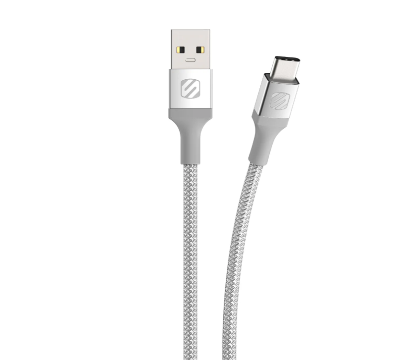 Scosche StrikeLine Premium USB-A to USB-C 10ft cable Gray