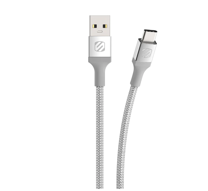 Scosche StrikeLine Premium USB-A to USB-C 10ft Cable Gray
