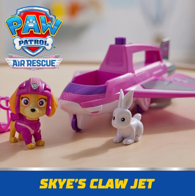Paw Patrol Air Rescue SKYE With Hero Claw Jet Plane Play Set