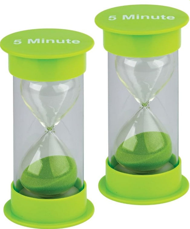 Teacher Created Resources 5 Minute Medium Sand Timer 2 Pack
