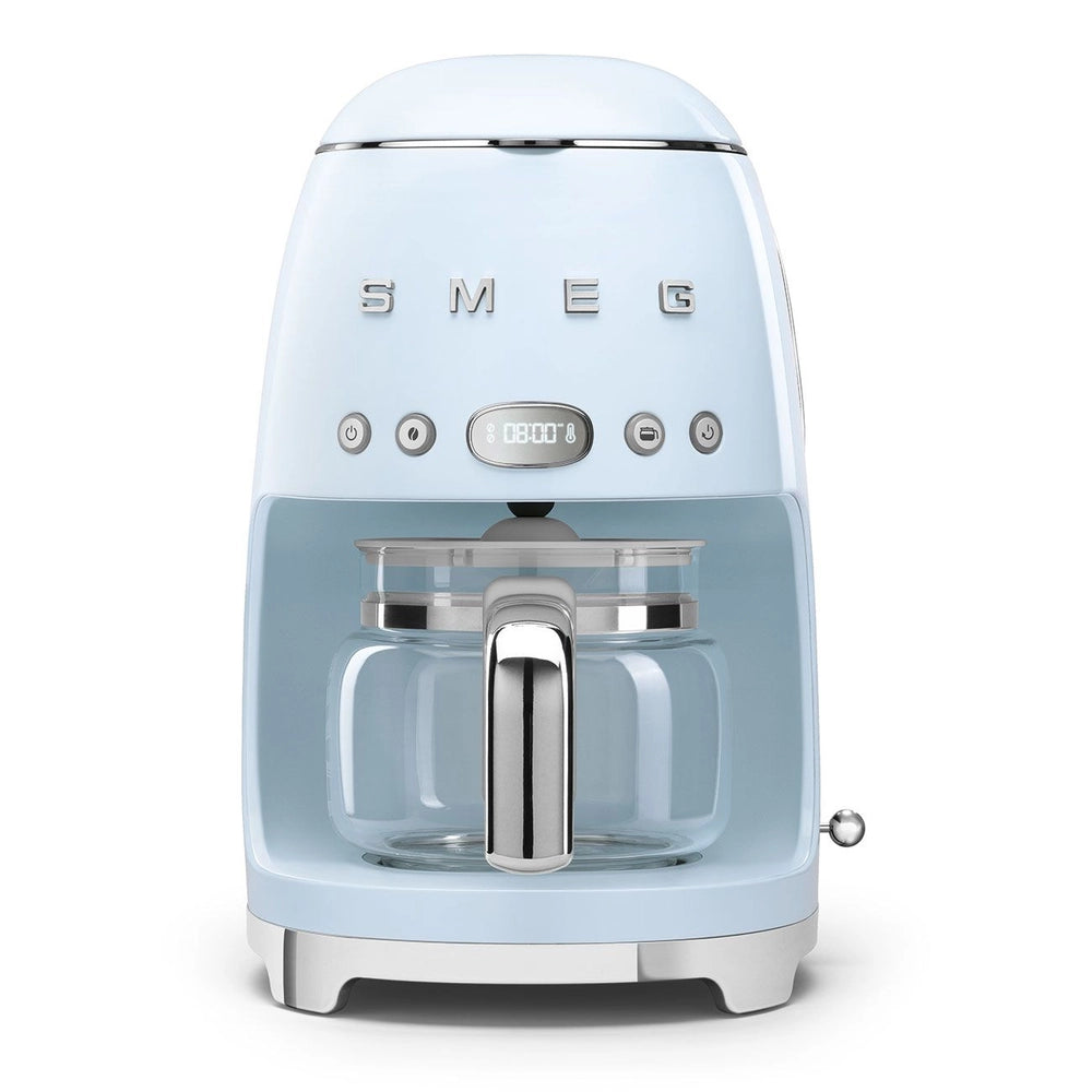 Smeg 10 Cup Retro Style Coffee Machine Pastel Blue