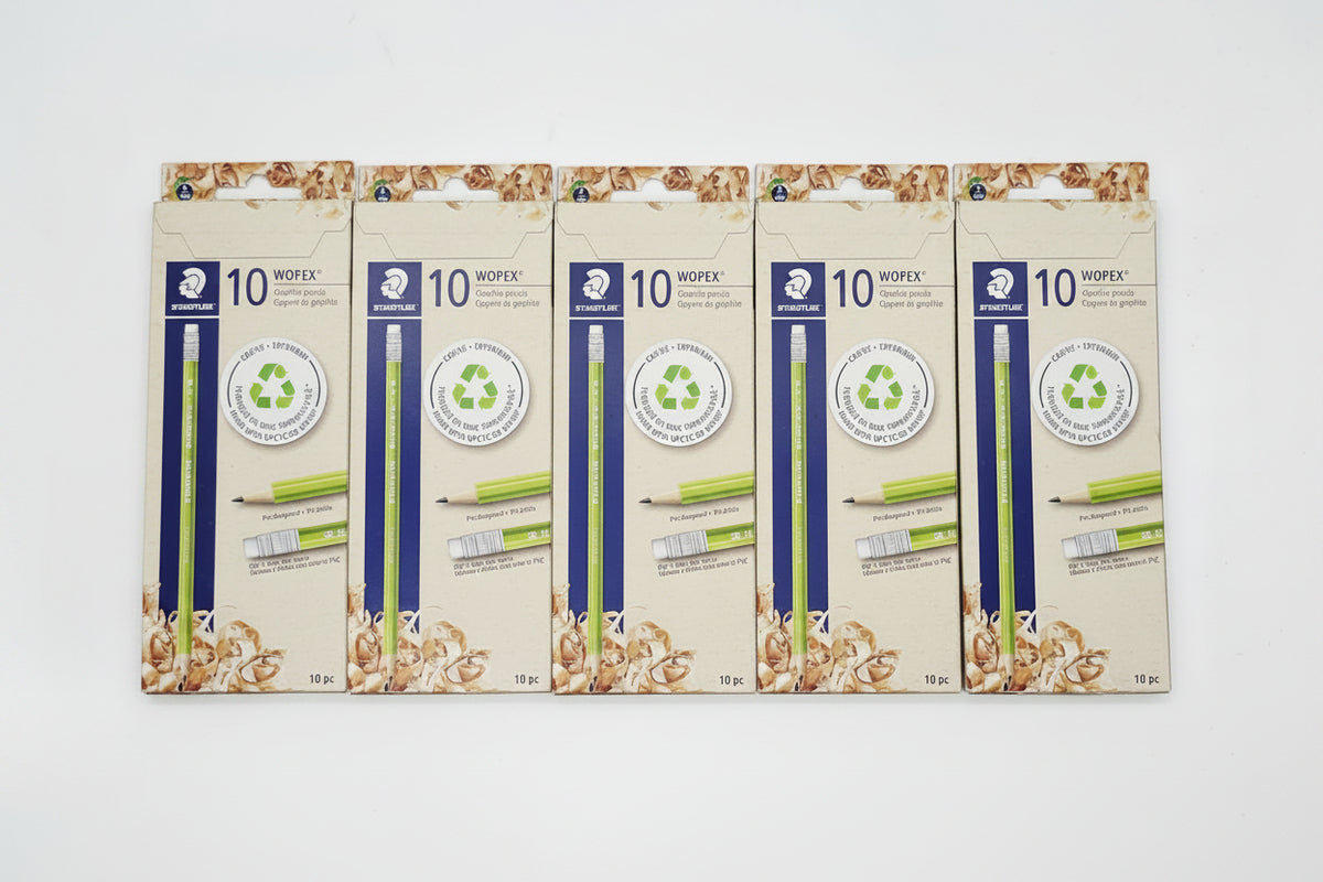 Staedler WOPEX Graphite Pencils Green 6 Packs of 10