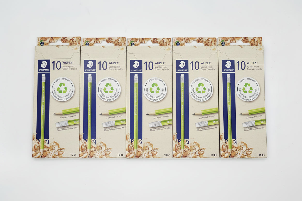 Staedler WOPEX Graphite Pencils Green 6 Packs of 10