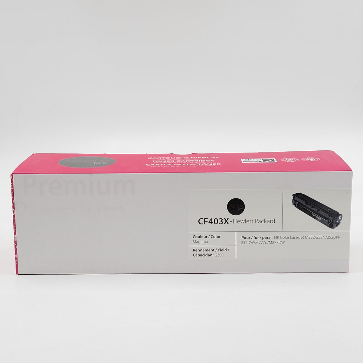 Premium Tone HP CF403X Compatible High Yield Toner Cartridge Magenta