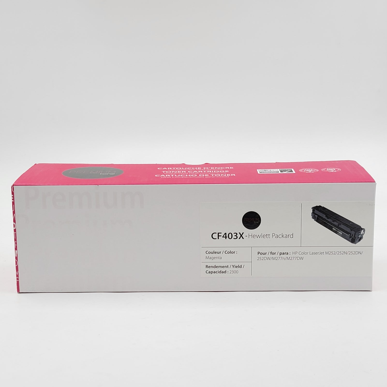 Premium Tone HP CF403X Compatible High Yield Toner Cartridge Magenta