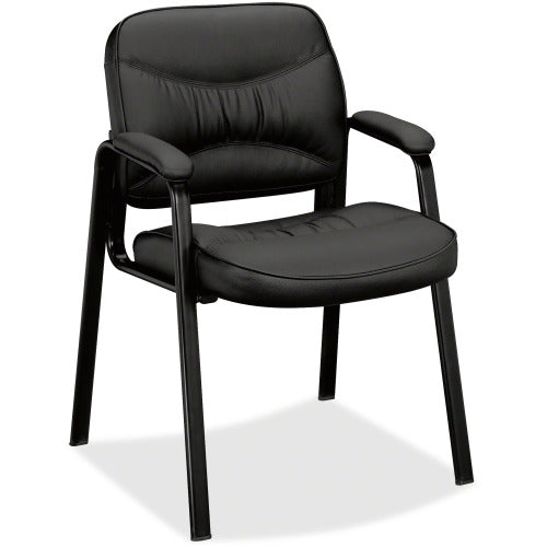 HON Basyx Leather Guest Leg Base Chair