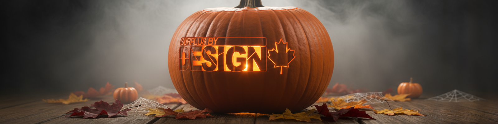 Halloween Pumpkin with SurplusbyDesign Logo - New Version