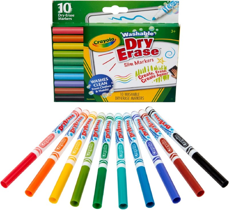 Crayola Dry Erase Slim Washable Markers 6 Packs of 10