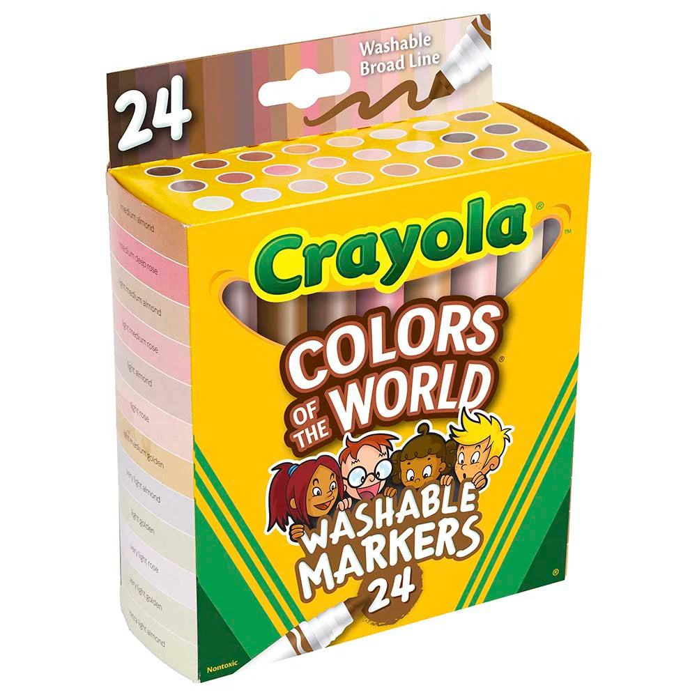 Crayola Colours of the World Washable Markers Pack of 24