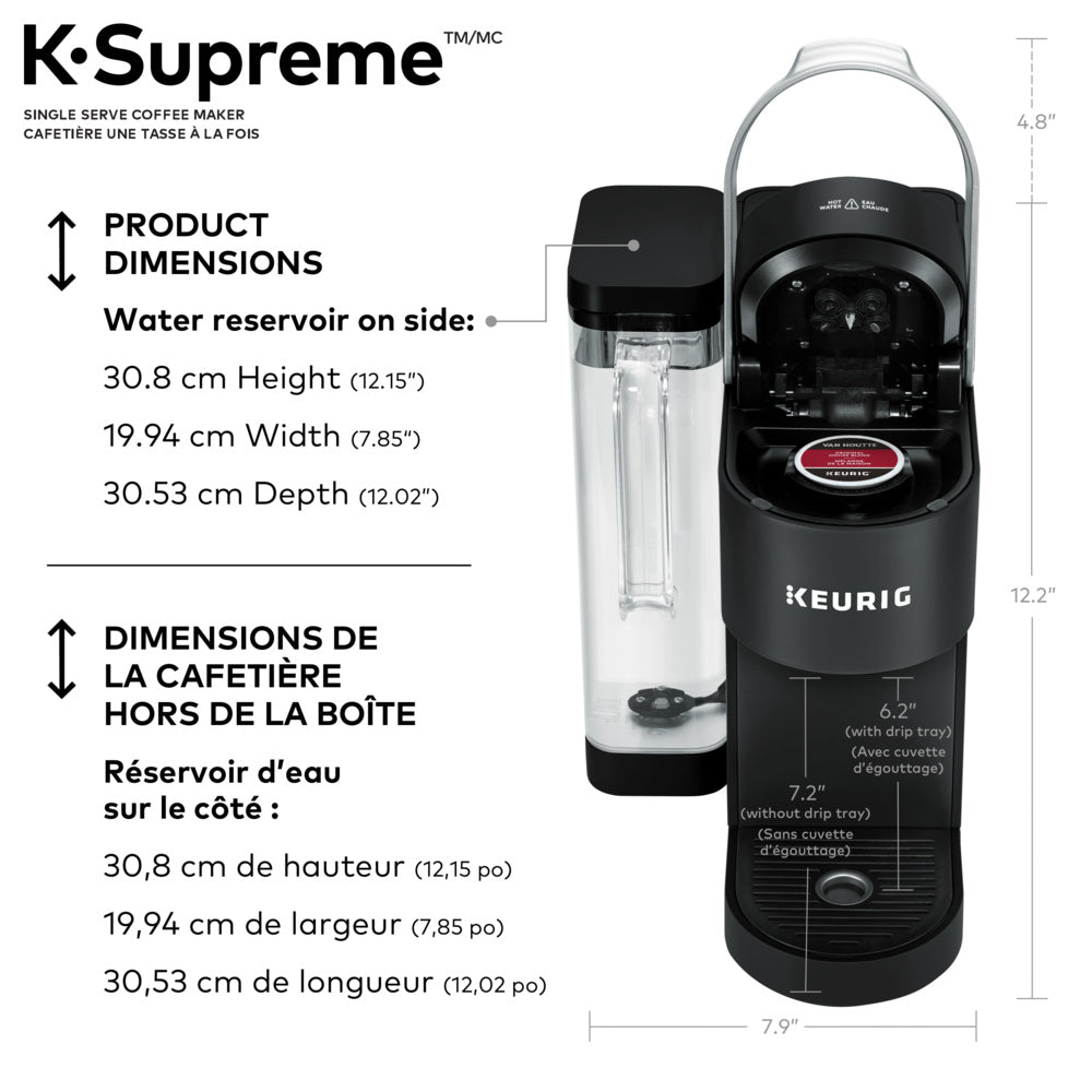Keurig K-Supreme Single Serve K-Cup Pod Coffee Maker