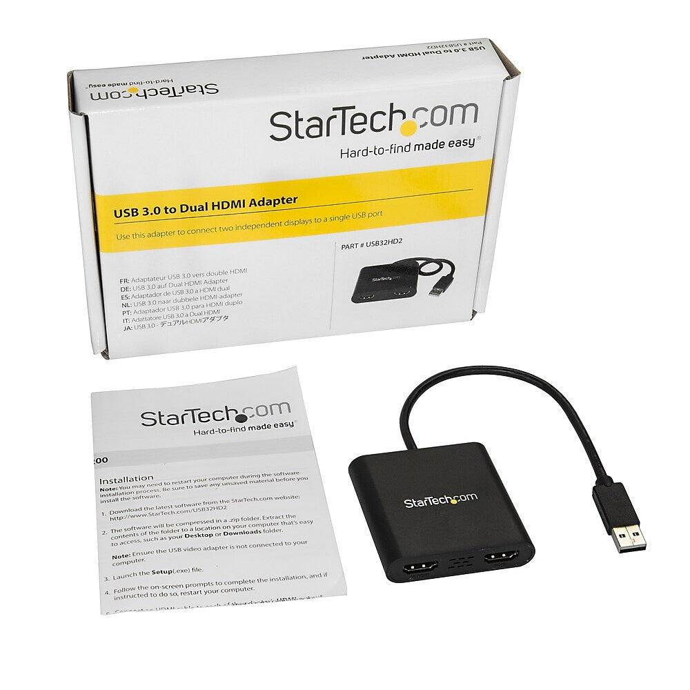 StarTech USB to Dual HDMI Adapter