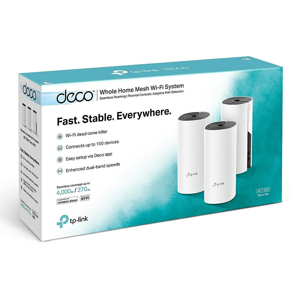 TP-Link Deco M4 AC1200 Whole Home Mesh Wi-Fi System 3 Pack