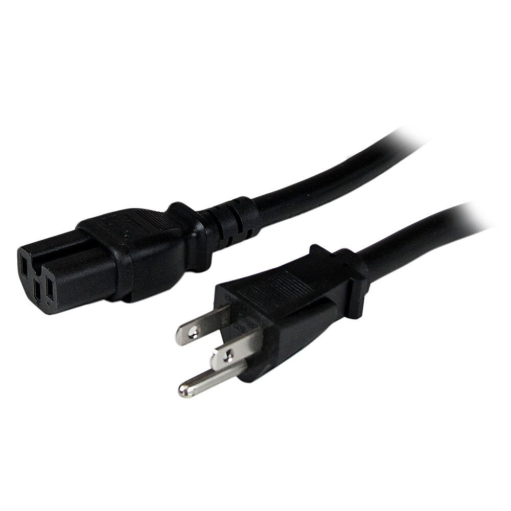 StarTech 8 Ft Heavy Duty 14 Awg Computer Power Cord Black