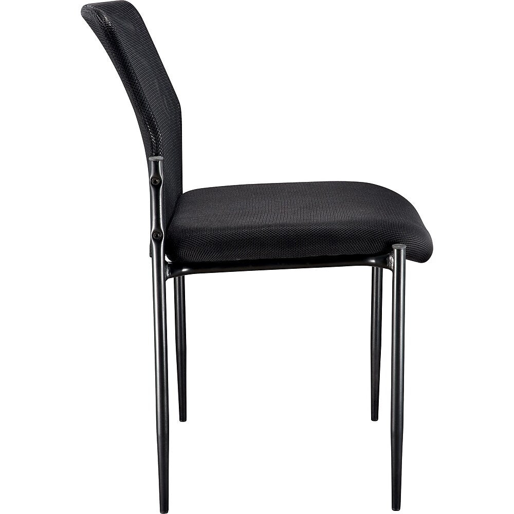 Roaken Mesh Guest Chair with Arms Black