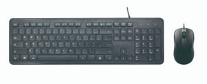 Basic Tech Wired Keyboard and Mouse Black