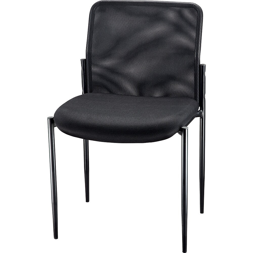 Roaken Mesh Guest Chair with Arms Black