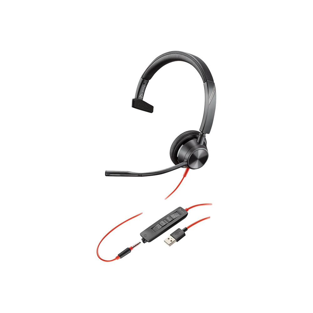 Plantronics Poly Blackwire 3315 Monoaural Headset