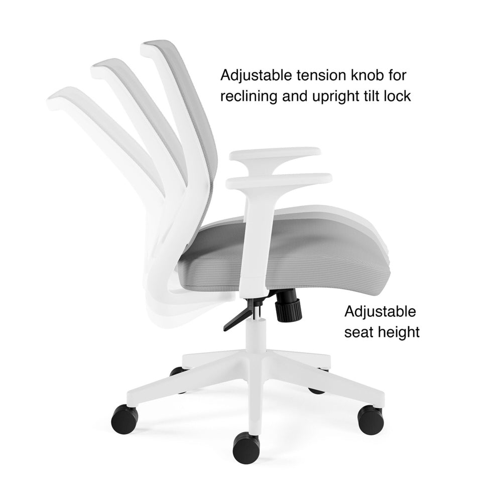 Union and Scale Essentials Mesh Back Fabric Task Chair Grey