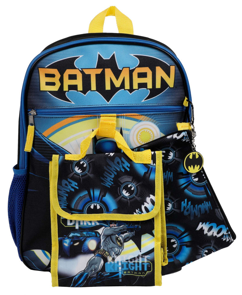 Bioworld Batman 5-Piece Youth Backpack Set