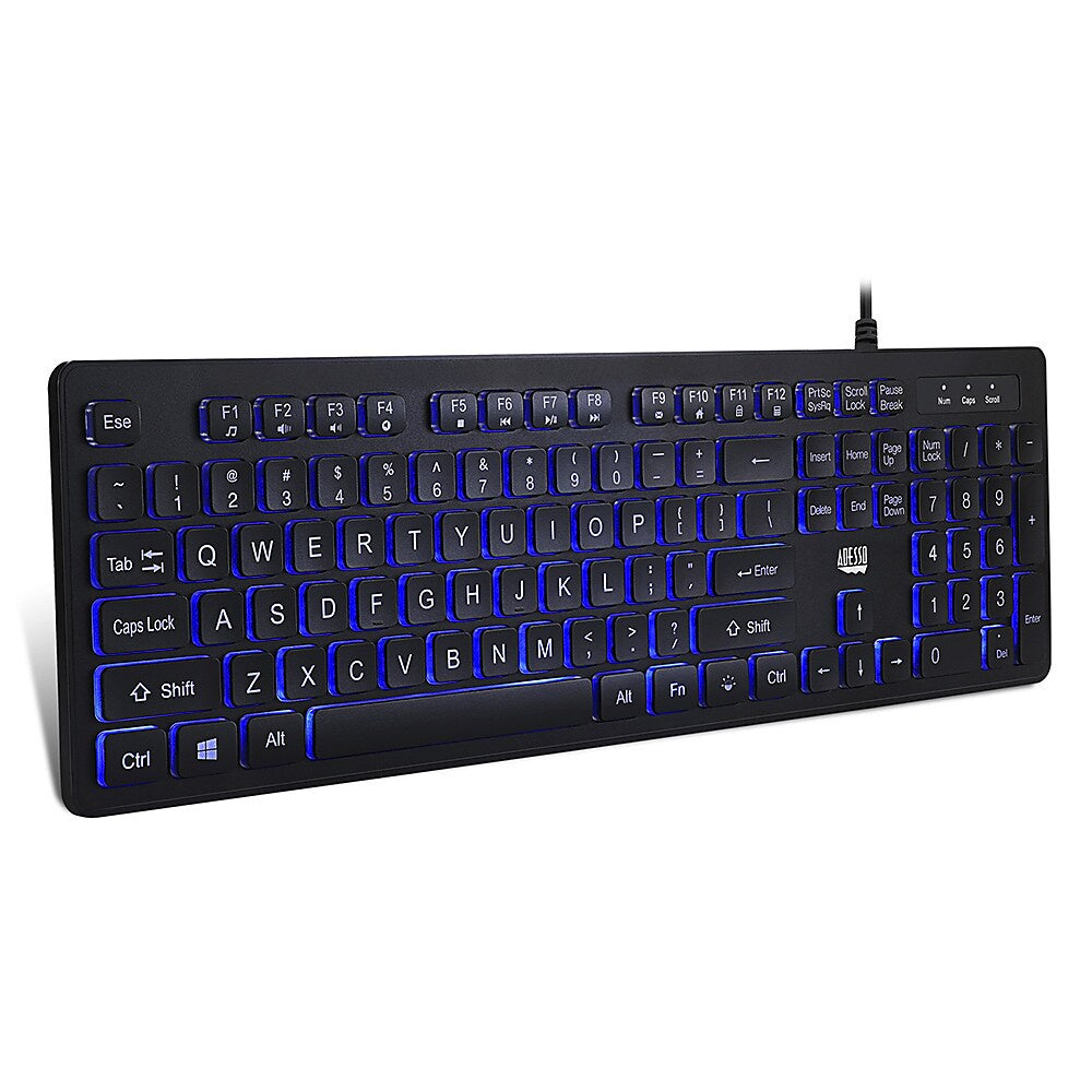 Adesso EasyTouch 139 Large Print Illuminated Keyboard