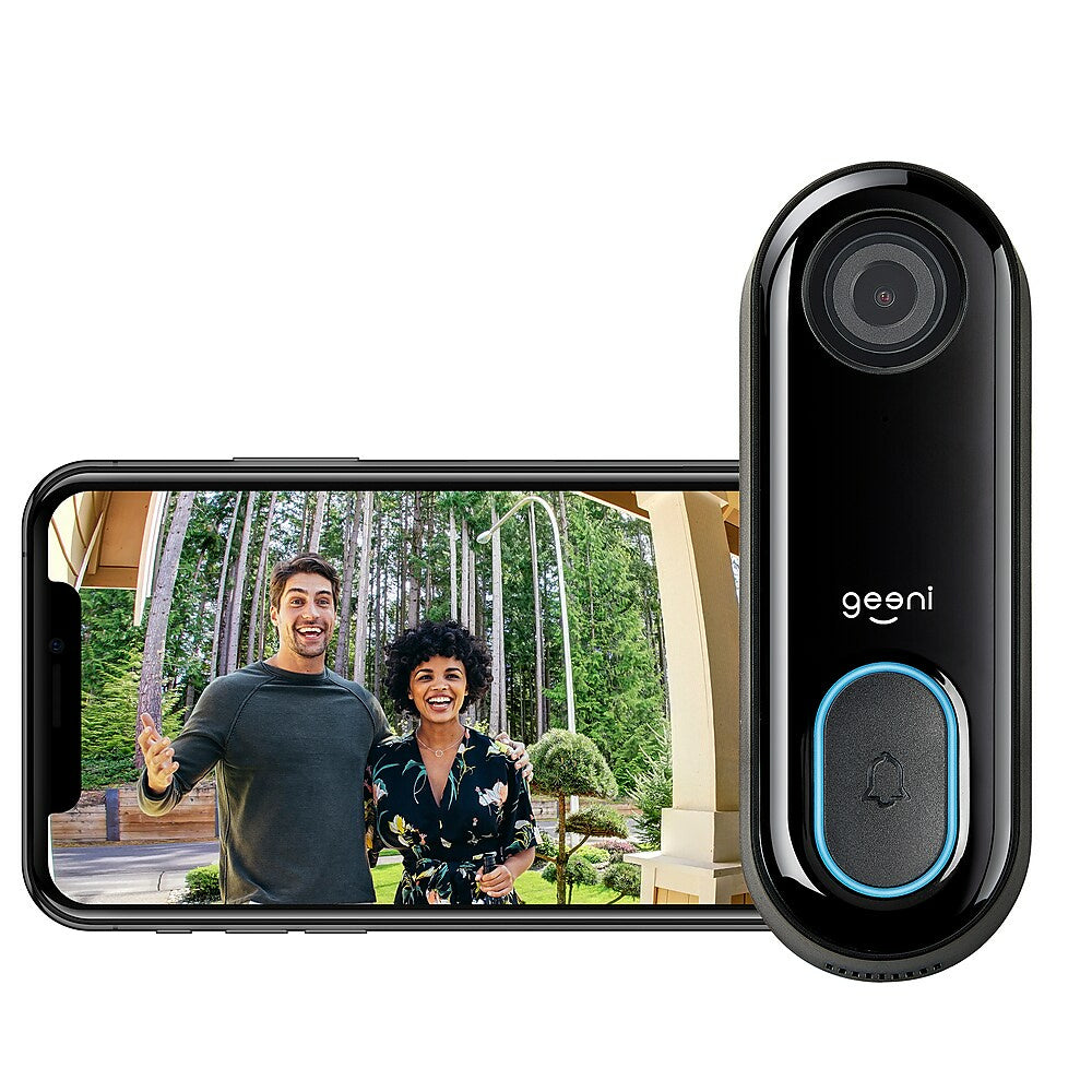 Geeni DoorPeek Smart Wi-Fi Doorbell Black