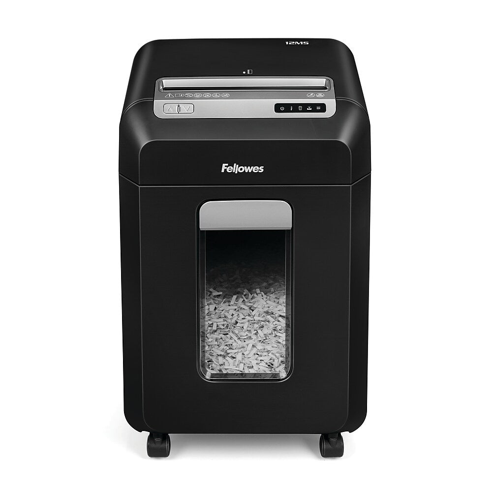 Fellowes Microshred 12MS 12-Sheet Micro-Cut Shredder Black