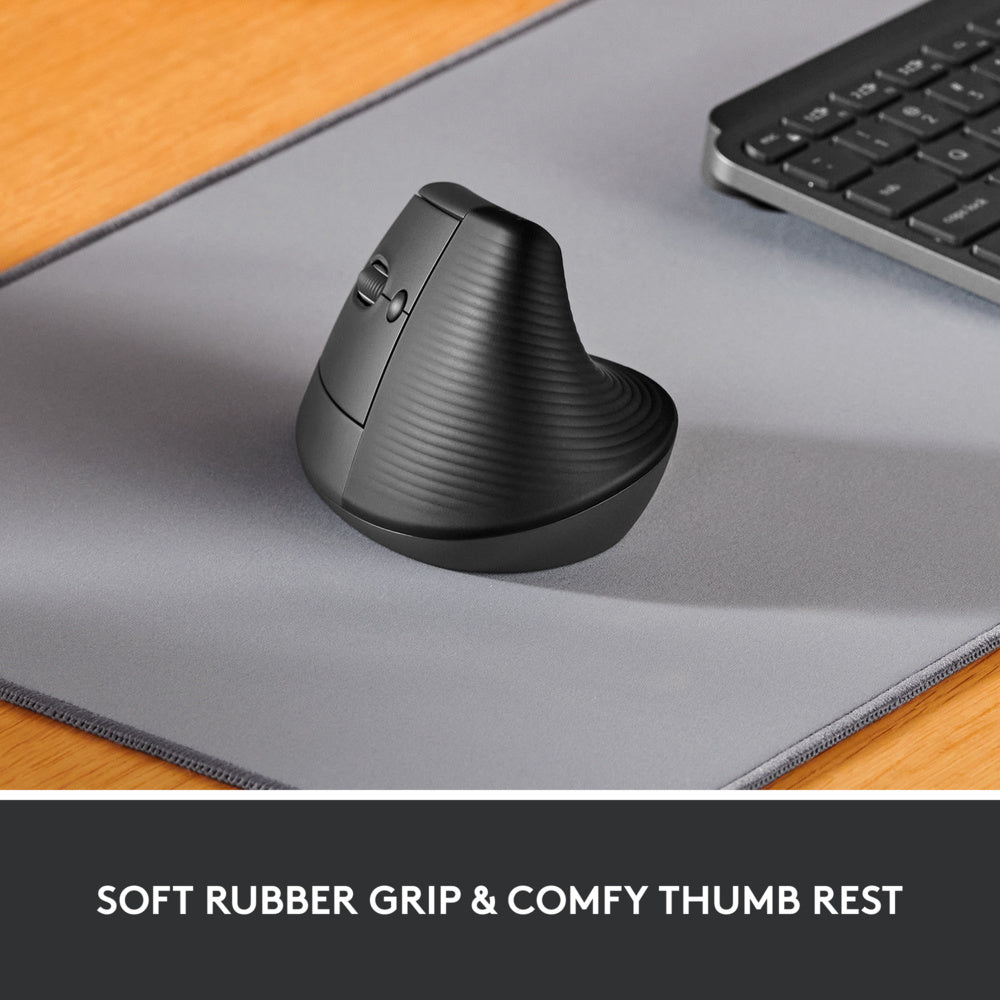 Logitech Lift Left Vertical Ergonomic Mouse Graphite